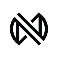 modern letter N logo vector, shape design