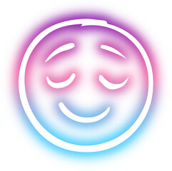 Obraz premium Set of Emoticon neon