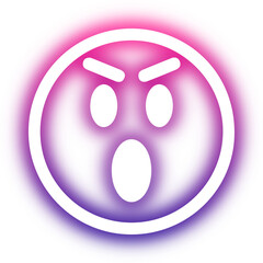 Fototapeta premium Set of Emoticon neon