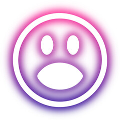 Set of Emoticon neon