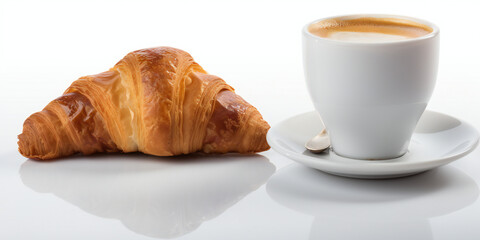 cup of coffee and croissant