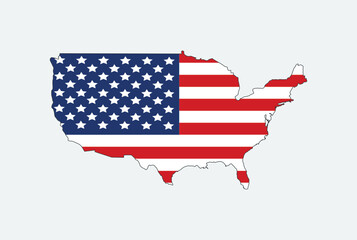 Silhouette of the USA map.
