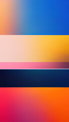 Fototapeta premium Striped art. Graphic painting. Geometric background. Creative illustration of bright blue orange yellow lines paint composition pattern.