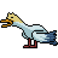 Obraz premium pixel art long neck bird