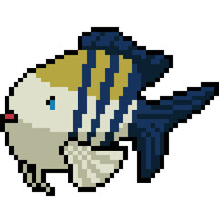 pixel art weird sea fish