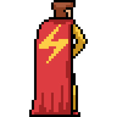 pixel art superhero cape back
