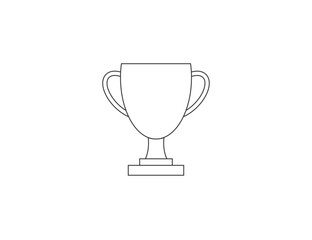 Winner cup, prize icon. Vector illustration.