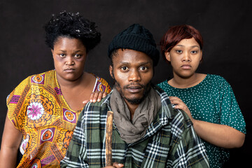 Three Diverse people all from South Africa's Rainbow Nation