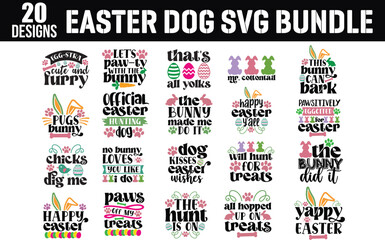 Easter Dog Bandana SVG Bundle, Dog Bandana svg, Official Easter Hunting Dog svg, Puppy Kisses Easter Wishes svg, Easter dog clipart, dog bandana bundle, Dog Easter Bandana Bundle Svg, Funny Easter Dog