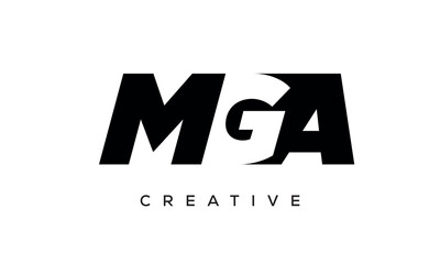 MFA letters negative space logo design. creative typography monogram vector	