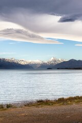 Mesmerizing view of Aoraki Mount Cook, New Zealand and a lake