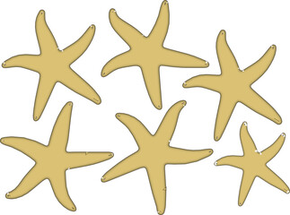 Fototapeta na wymiar Little starfish illustration vector sketch