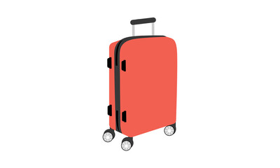 Suitcase isolated on white background. Tourism and travel concept. Trendy and modern vector in flat style.