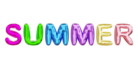 SUMMER SALE 3d text. balloon text.