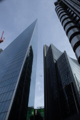 United Kingdom -year 2023- modern architecture, glass buildings rise above the beautiful city of london