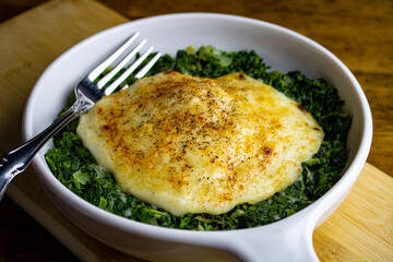 Freshly Prepared Eggs Florentine for Breakfast