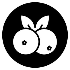 blueberries glyph icon