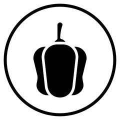 Bell pepper glyph icon