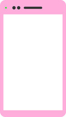 Pink Phone Isolated Illustration in Transparent Background