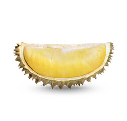Ripe Durian Fruit isolated on white background