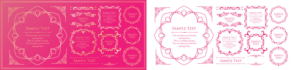 春をイメージしたフレームデザイン。高級感のあるフレームデザイン