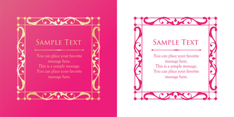 春をイメージしたフレームデザイン。高級感のあるフレームデザイン