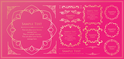 春をイメージしたフレームデザイン。高級感のあるフレームデザイン