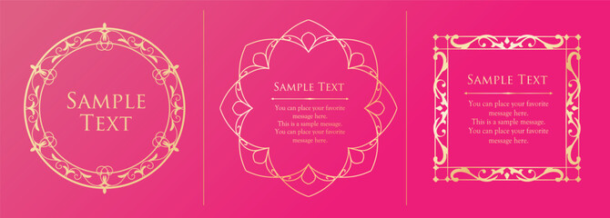 春をイメージしたフレームデザイン。高級感のあるフレームデザイン