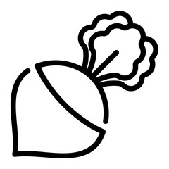 turnip line icon