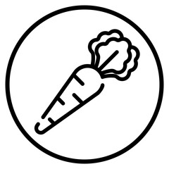 radish line icon