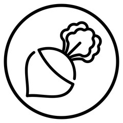 turnip line icon