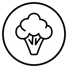broccoli line icon