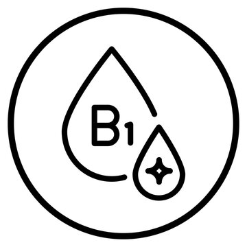 Vitamin b1 line icon