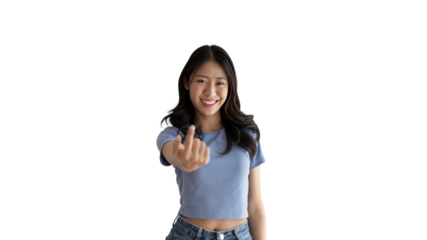 Women beckoning or inviting them to pay attention, Suggest to click or apply with me, Giving assistance and acceptance, Calling with one finger, Come and get me, Woman on PNG file.