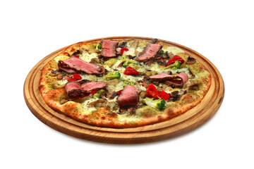 pizza on a white background