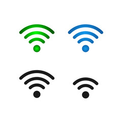 Wi-fi signal symbol. Wireless and wifi icon. Internet Connection. Remote internet access collection - vector icons
