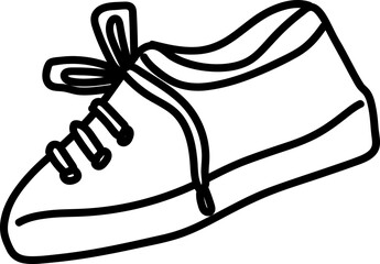 Hand drawn doodle icon of sneakers