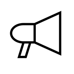 Simple megaphone icon. Supporting loudspeaker. Vector.