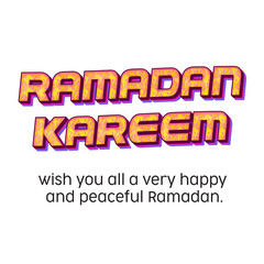 Ramadan Kareem Design Concept on a Transparent Background