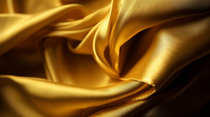 Gold silk texture background generative ai