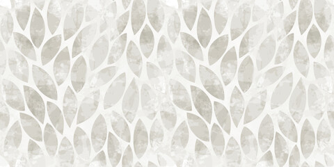 Watercolor leaves seamless vector pattern. foliage leaves background, textured jungle print