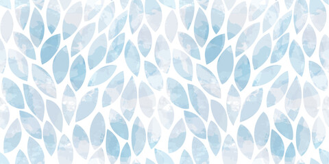 Fototapeta na wymiar Watercolor leaves seamless vector pattern. foliage leaves background, textured jungle print