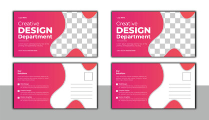 corporate business postcard design template.