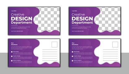 corporate business postcard design template.