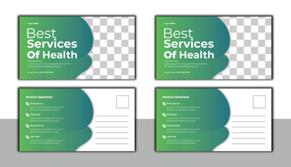 corporate business postcard design template.