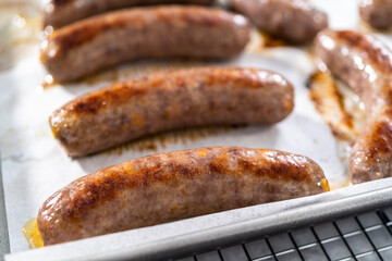 Cooking bratwurst