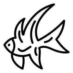 Zebra Kardinalfisch icon schwarz