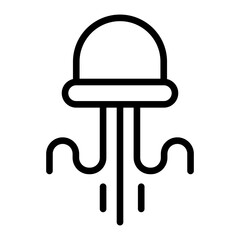 Qualle icon schwarz
