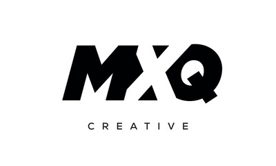 MXQ letters negative space logo design. creative typography monogram vector	