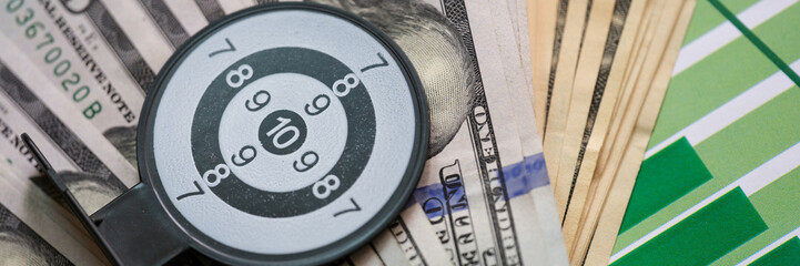 Financial business concepts gaming darts and dollars